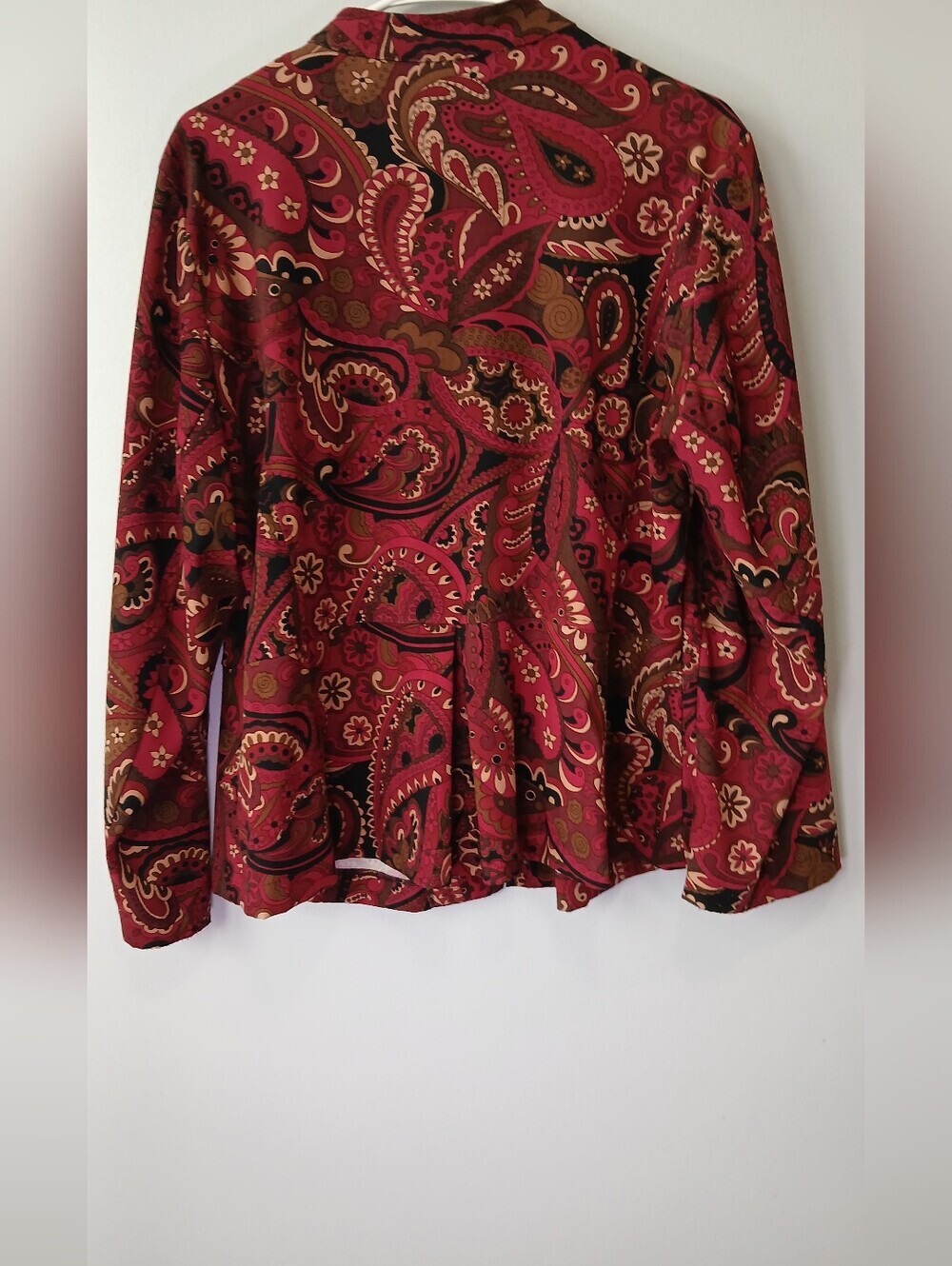 Notations Paisley Print Zip Up Shacket Womens 2X Layering Business Outing - Picture 5 of 5